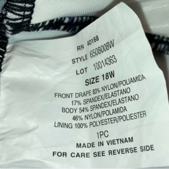 NWT TRIMSHAPER BY MIRACLESUIT WOMEN'S PLUS SIZE ZEBRA ONE PIECE SWIMSUIT 18W - Picture 12 of 12